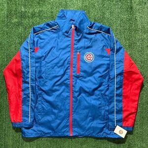 NWT Chicago Cubs Baseball full zip windbreaker Mens size Extra Large
